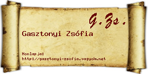 Gasztonyi Zsófia névjegykártya