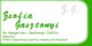 zsofia gasztonyi business card